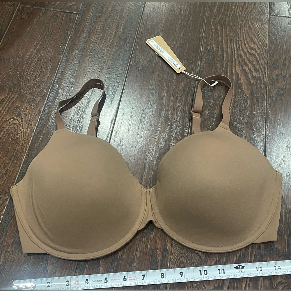Skims Fits Everybody T-Shirt Bra Brown Jasper Underwire Size 38DD NEW